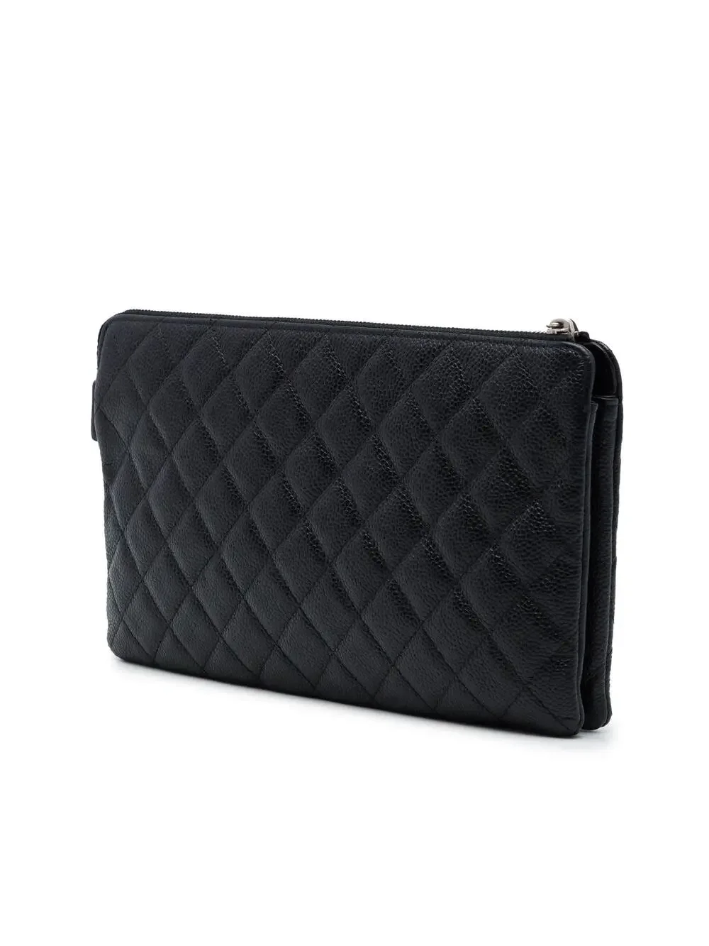 Chanel Cc Quilted Caviar Double Pocket #358266C10B